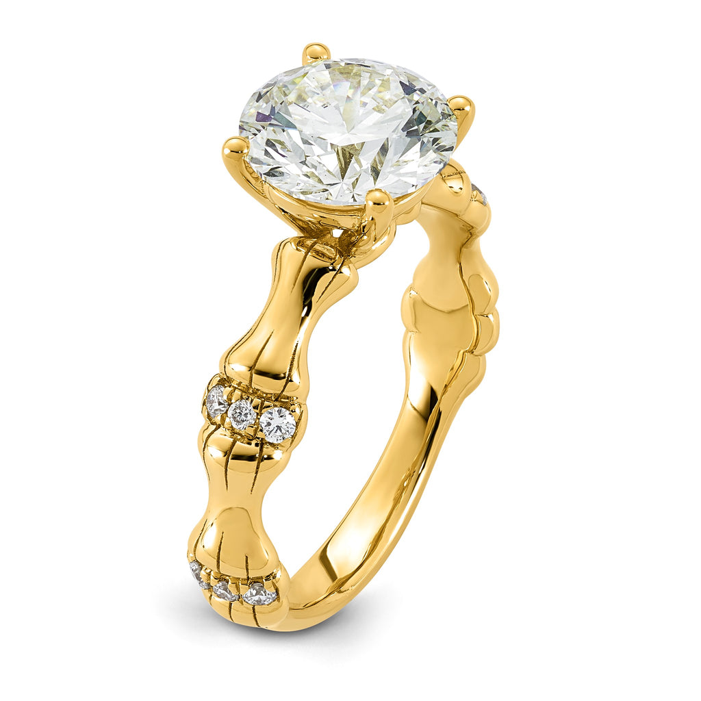 Certified Round Lab-Grown Diamond Engagement Ring in 14K Yellow Gold (2 5/8 ct. tw.), Size 7 - Sophia Jewelers