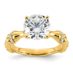 Certified Round Lab-Grown Diamond Engagement Ring in 14K Yellow Gold (2 5/8 ct. tw.), Size 7 - Sophia Jewelers