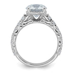 Round Lab-Grown Diamond Engagement Ring in 14K White Gold (3 3/8 ct. tw.), Size 7 - Sophia Jewelers