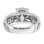 Round Lab-Grown Diamond Engagement Ring in 14K White Gold (3 3/8 ct. tw.), Size 7 - Sophia Jewelers