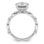 Round Lab-Grown Diamond Engagement Ring in 14K White Gold (3 1/3 ct. tw.), Size 7 - Sophia Jewelers
