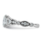 Round Lab-Grown Diamond Engagement Ring in 14K White Gold (3 1/3 ct. tw.), Size 7 - Sophia Jewelers