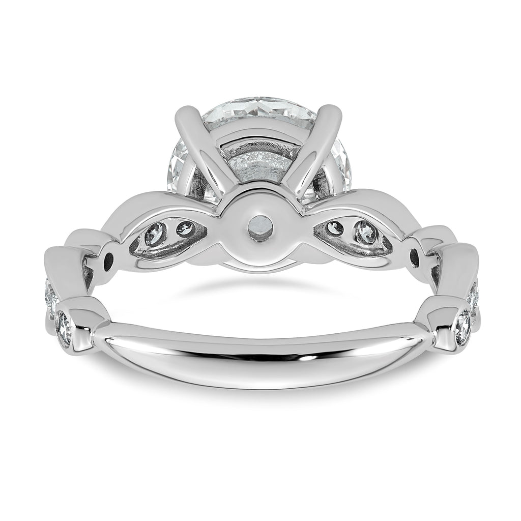 Round Lab-Grown Diamond Engagement Ring in 14K White Gold (3 1/3 ct. tw.), Size 7 - Sophia Jewelers