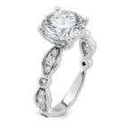 Round Lab-Grown Diamond Engagement Ring in 14K White Gold (3 1/3 ct. tw.), Size 7 - Sophia Jewelers