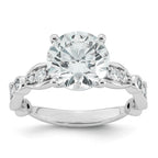 Round Lab-Grown Diamond Engagement Ring in 14K White Gold (3 1/3 ct. tw.), Size 7 - Sophia Jewelers