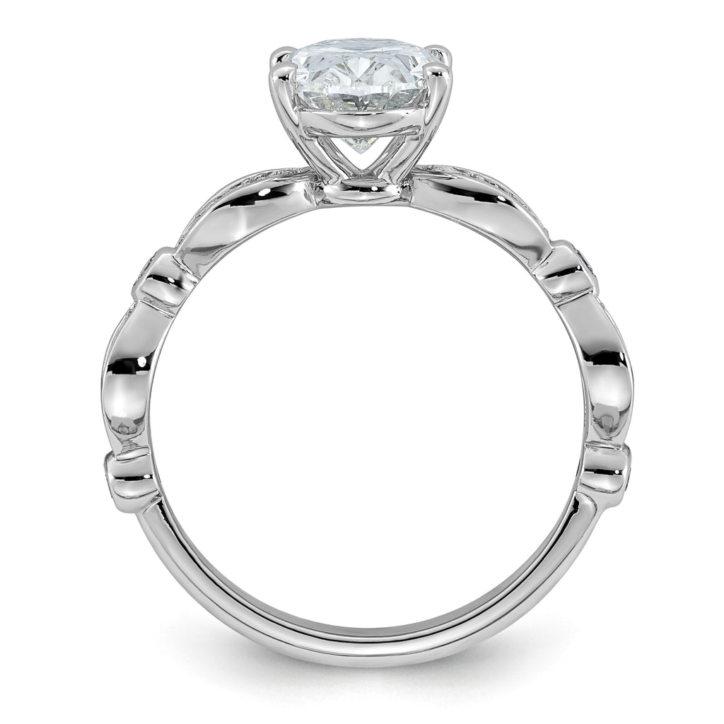 Oval Lab-Grown Diamond Engagement Ring in 14K White Gold (2 1/4 ct. tw.), Size 7 - Sophia Jewelers