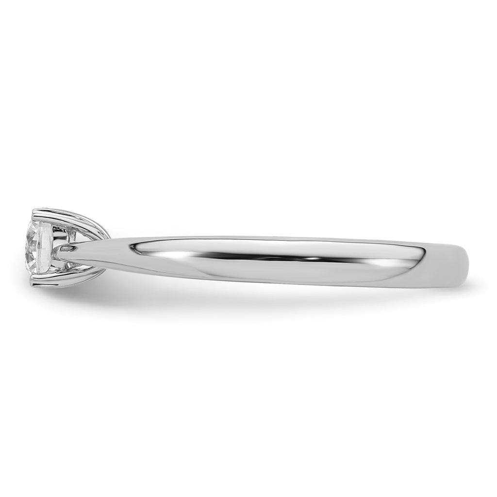 True Origin 14k White Gold 1/3 carat Lab Grown Diamond VS+ F+ Round Solitaire Engagement Ring