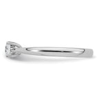 True Origin 14k White Gold 1/3 carat Lab Grown Diamond VS+ F+ Round Solitaire Engagement Ring