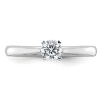 True Origin 14k White Gold 1/3 carat Lab Grown Diamond VS+ F+ Round Solitaire Engagement Ring