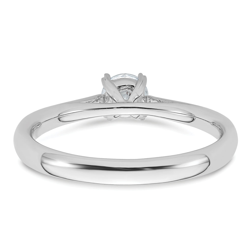True Origin 14k White Gold 1/3 carat Lab Grown Diamond VS+ F+ Round Solitaire Engagement Ring