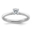 True Origin 14k White Gold 1/3 carat Lab Grown Diamond VS+ F+ Round Solitaire Engagement Ring