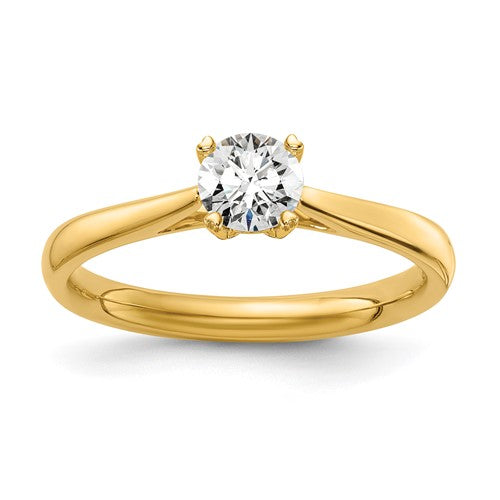 Lab-Grown Diamond Solitaire Engagement Ring in 14K Yellow Gold, 2.5mm (1/3 ct.), Size 7 - Sophia Jewelers Main image