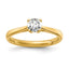 Lab-Grown Diamond Solitaire Engagement Ring in 14K Yellow Gold, 2.5mm (1/3 ct.), Size 7 - Sophia Jewelers