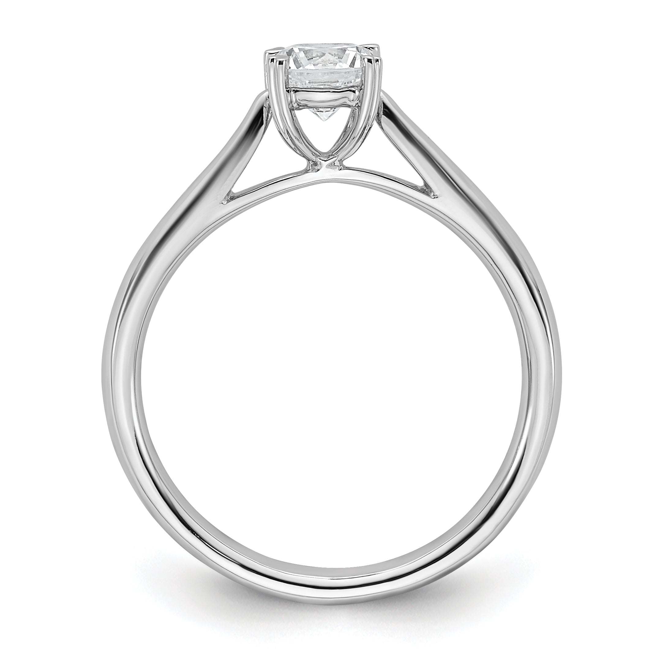 True Origin 14k White Gold 1/2 carat Lab Grown Diamond VS+ F+ Round Solitaire Engagement Ring Secondary image