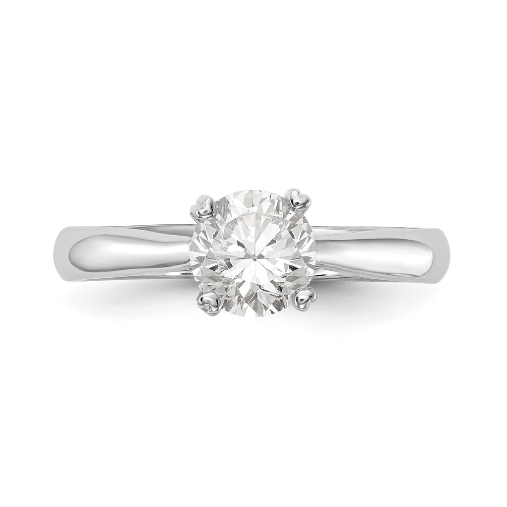 Round Lab-Grown Diamond Solitaire Engagement Ring in 14K White Gold (3/4 ct.), Size 7 - Sophia Jewelers