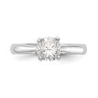 Round Lab-Grown Diamond Solitaire Engagement Ring in 14K White Gold (3/4 ct.), Size 7 - Sophia Jewelers