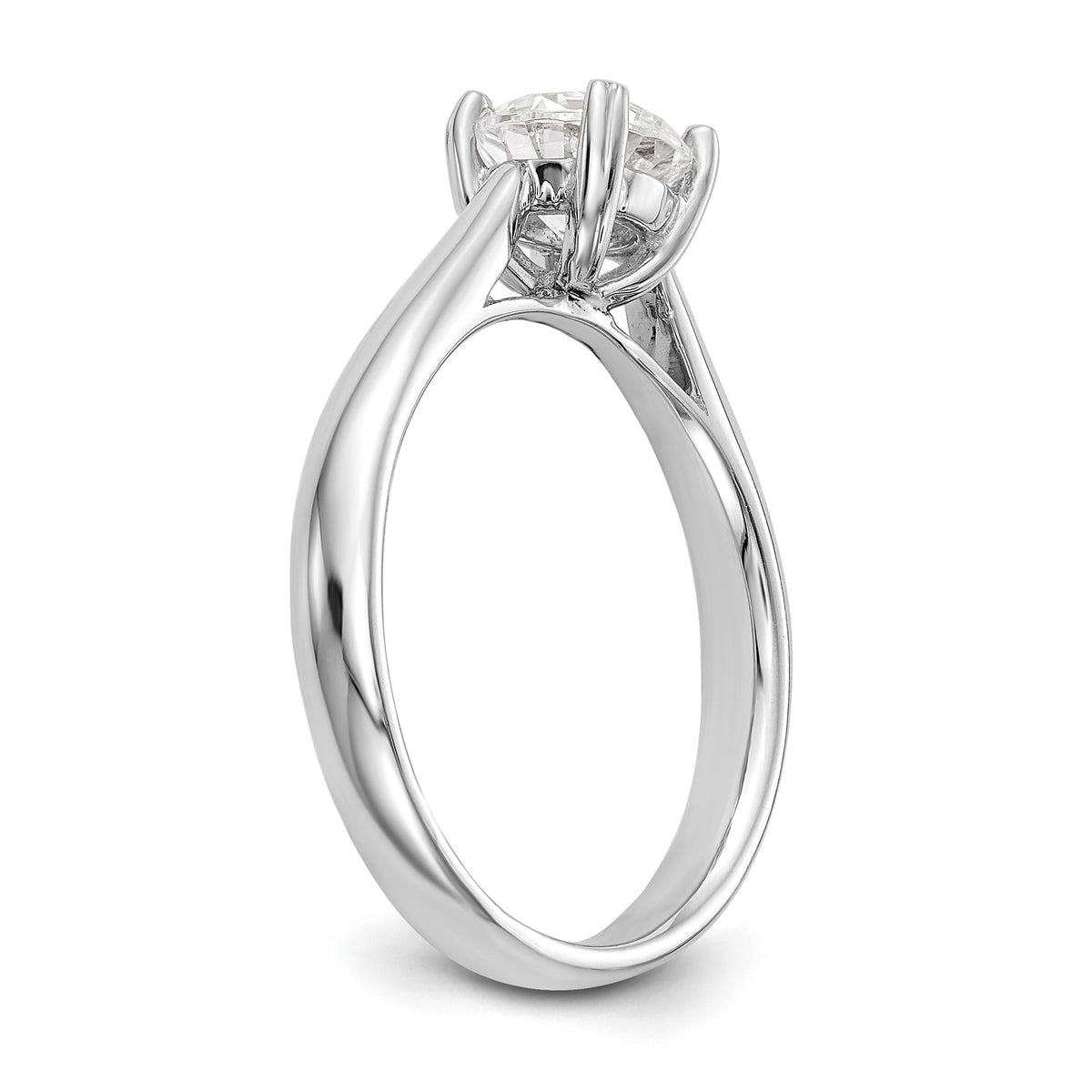 Round Lab-Grown Diamond Solitaire Engagement Ring in 14K White Gold (3/4 ct.), Size 7 - Sophia Jewelers