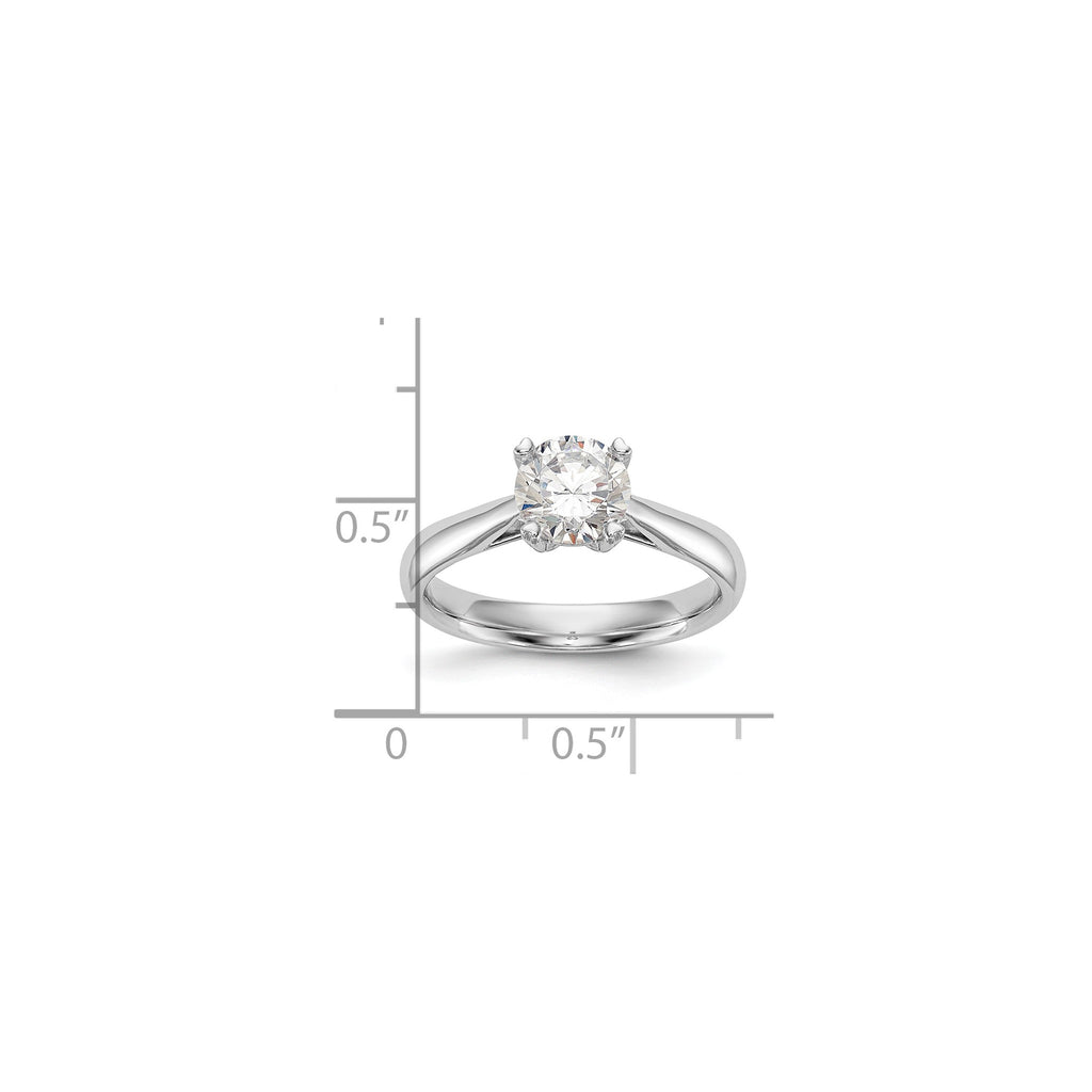 Round Lab-Grown Diamond Solitaire Engagement Ring in 14K White Gold (3/4 ct.), Size 7 - Sophia Jewelers