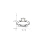 Round Lab-Grown Diamond Solitaire Engagement Ring in 14K White Gold (3/4 ct.), Size 7 - Sophia Jewelers