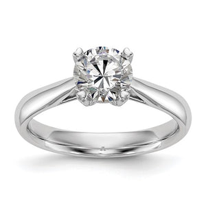 Lab-Grown Diamond Solitaire Engagement Ring in 14K White Gold, 2mm (1/2 ct., VS+ F+), Size 7 - Sophia Jewelers