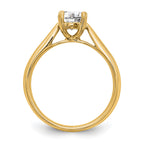 Round Lab-Grown Diamond Solitaire Engagement Ring in 14K Yellow Gold (3/4 ct.), Size 7 - Sophia Jewelers