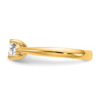 Round Lab-Grown Diamond Solitaire Engagement Ring in 14K Yellow Gold (3/4 ct.), Size 7 - Sophia Jewelers