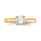 Round Lab-Grown Diamond Solitaire Engagement Ring in 14K Yellow Gold (3/4 ct.), Size 7 - Sophia Jewelers