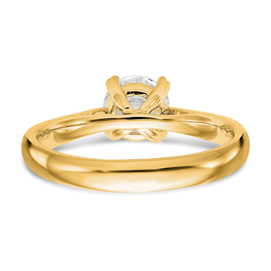 Round Lab-Grown Diamond Solitaire Engagement Ring in 14K Yellow Gold (3/4 ct.), Size 7 - Sophia Jewelers