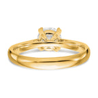 Round Lab-Grown Diamond Solitaire Engagement Ring in 14K Yellow Gold (3/4 ct.), Size 7 - Sophia Jewelers