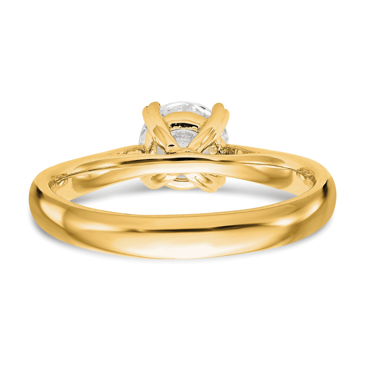 Round Lab-Grown Diamond Solitaire Engagement Ring in 14K Yellow Gold (3/4 ct.), Size 7 - Sophia Jewelers