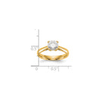 Round Lab-Grown Diamond Solitaire Engagement Ring in 14K Yellow Gold (3/4 ct.), Size 7 - Sophia Jewelers