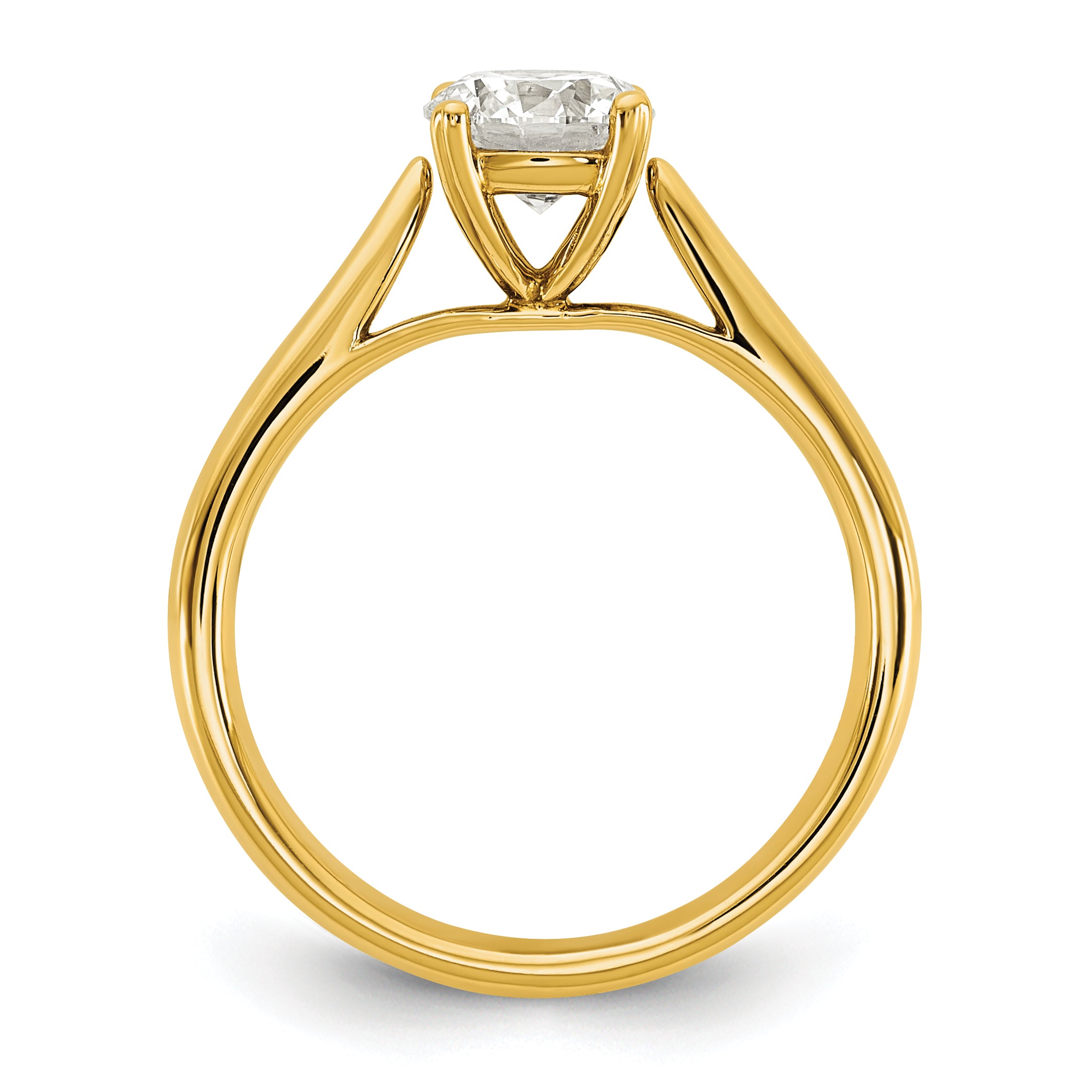 True Origin 14k 1 carat Lab Grown Diamond VS/SI+ G+ Round Solitaire Engagement Ring Secondary image