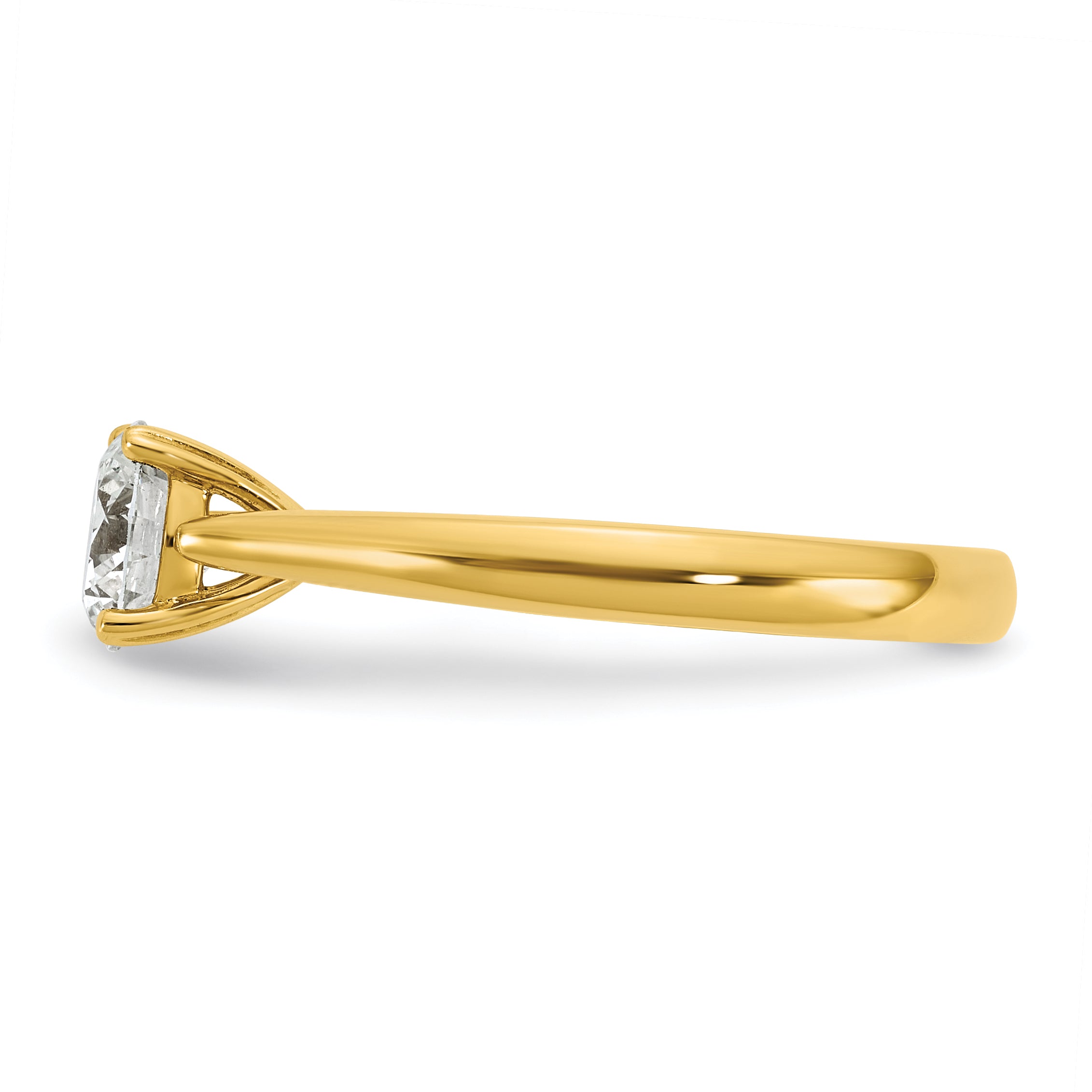 True Origin 14k 1 carat Lab Grown Diamond VS/SI+ G+ Round Solitaire Engagement Ring