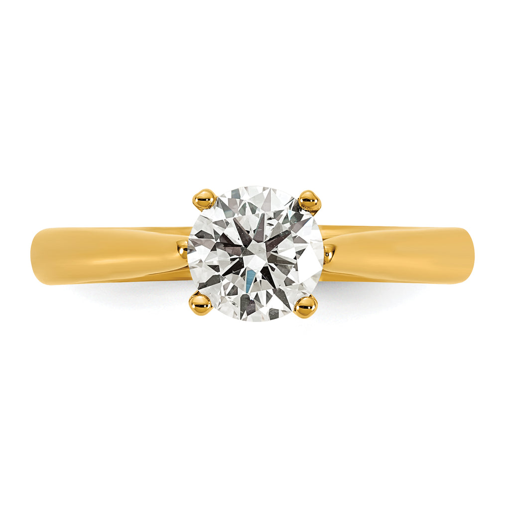 True Origin 14k 1 carat Lab Grown Diamond VS/SI+ G+ Round Solitaire Engagement Ring