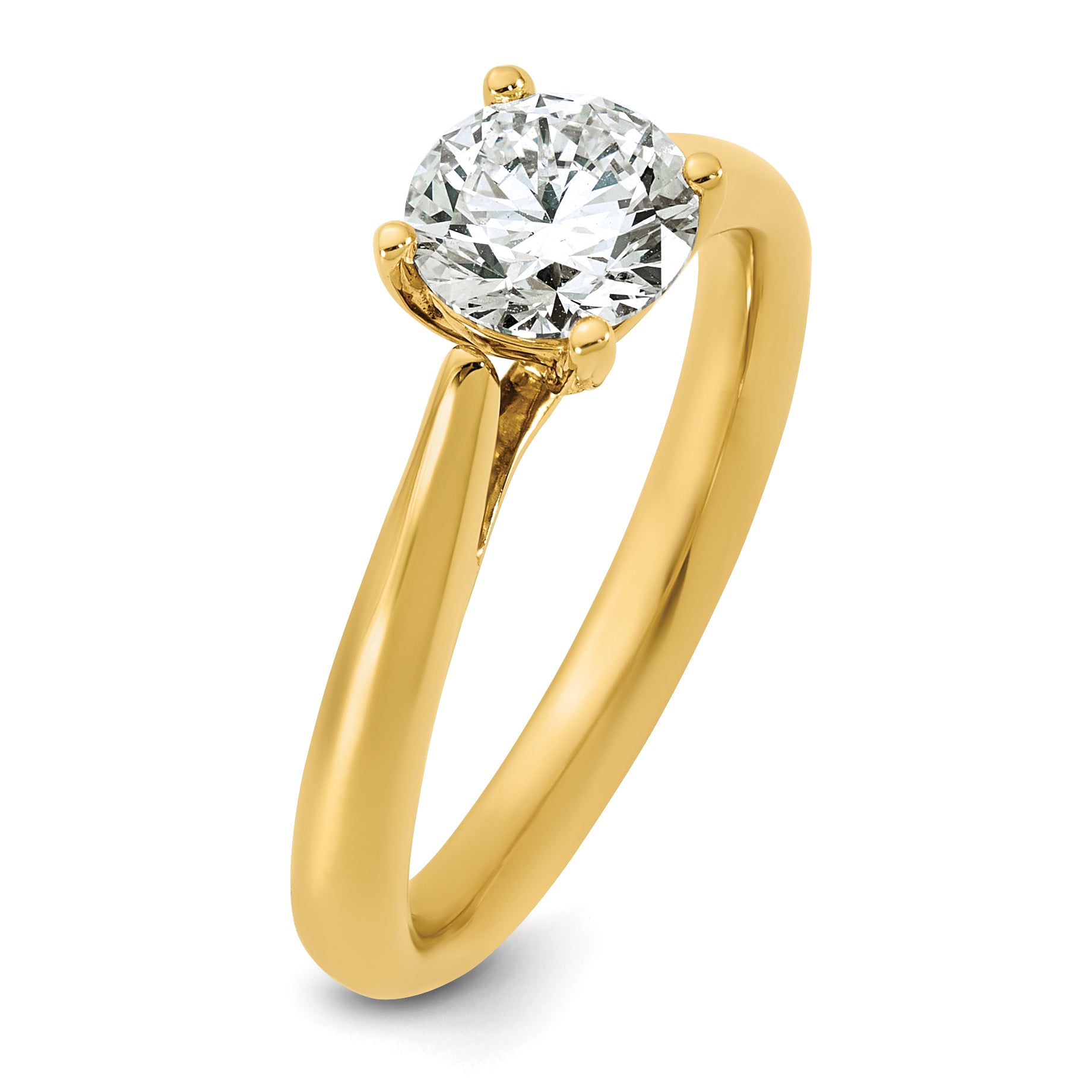 True Origin 14k 1 carat Lab Grown Diamond VS/SI+ G+ Round Solitaire Engagement Ring