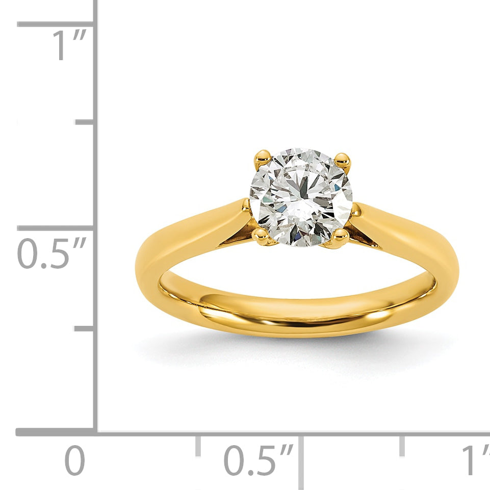 True Origin 14k 1 carat Lab Grown Diamond VS/SI+ G+ Round Solitaire Engagement Ring