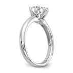 14k White Gold Six-Prong 1 carat center Round Solitaire Engagement Ring Mounting (No Stones Included)