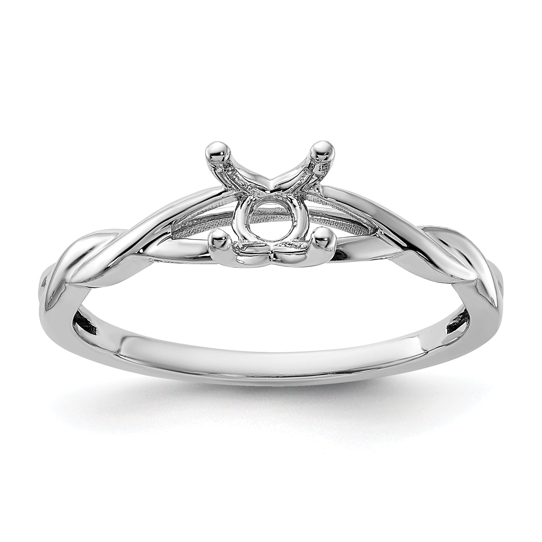 14k White Gold 1/2 carat Lab Grown Diamond VS/SI+ G+ Complete Round Solitaire Engagement Ring