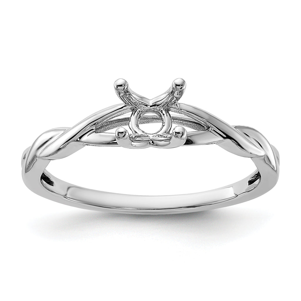 14k White Gold 1/2 carat Lab Grown Diamond VS/SI+ G+ Complete Round Solitaire Engagement Ring