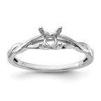 14k White Gold 1/2 carat Lab Grown Diamond VS/SI+ G+ Complete Round Solitaire Engagement Ring