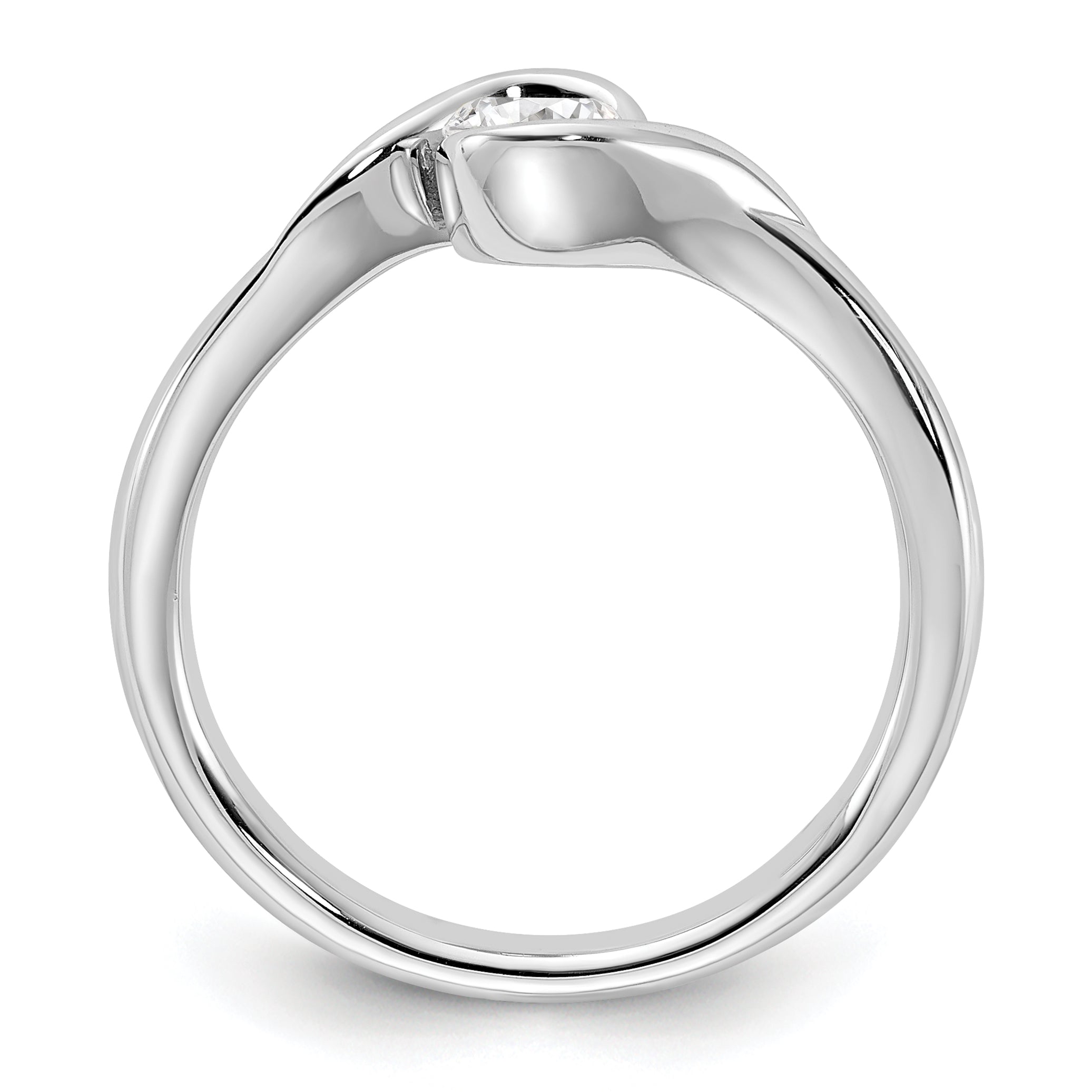 14k White Gold 1/4 carat Lab Grown Diamond VS/SI+ G+ Complete Round Solitaire Engagement Ring