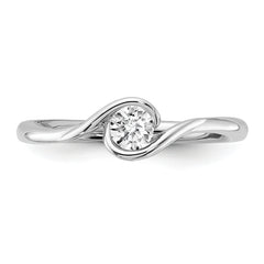 14k White Gold 1/4 carat Lab Grown Diamond VS/SI+ G+ Complete Round Solitaire Engagement Ring