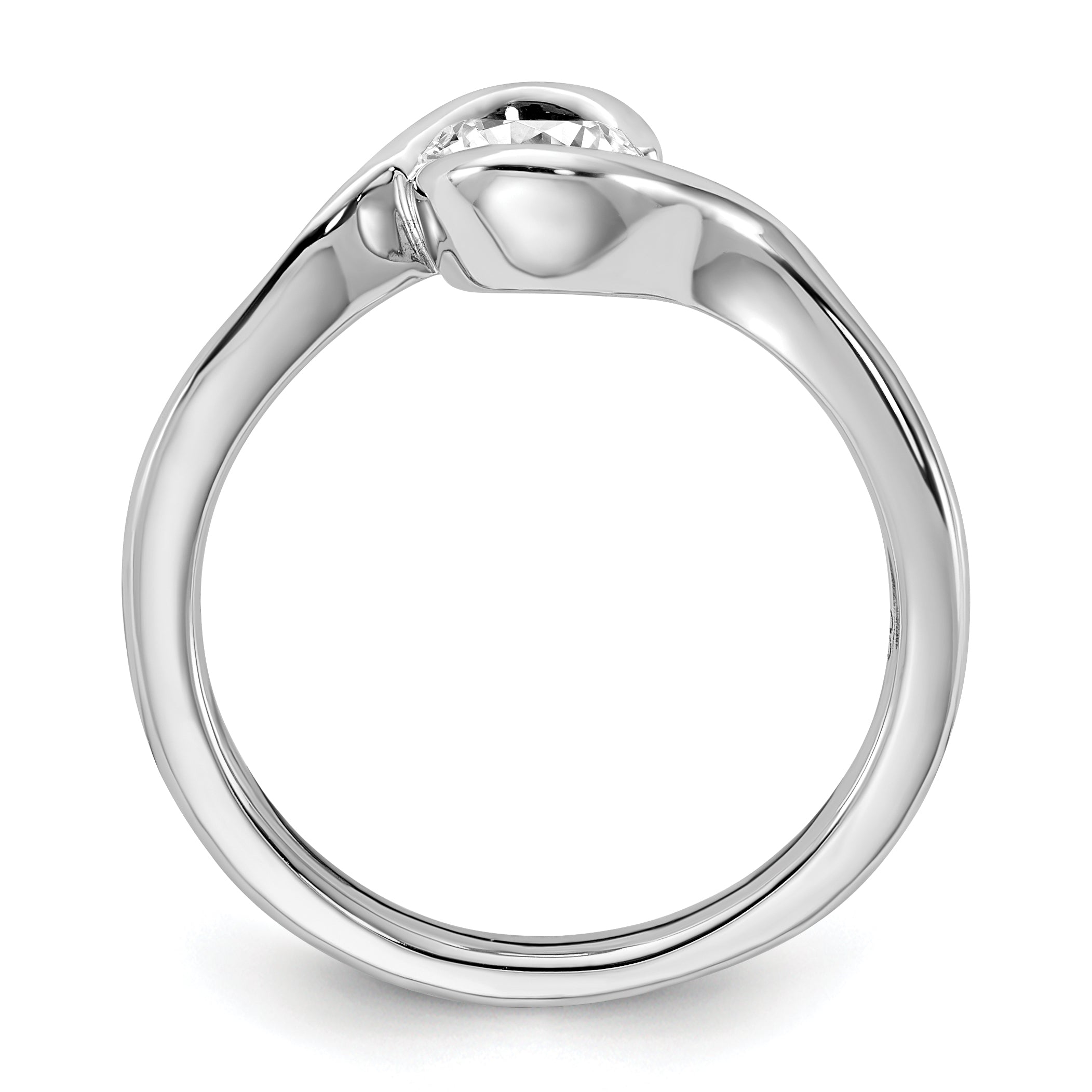 14k White Gold 1/2 carat Lab Grown Diamond VS/SI+ G+ Complete Round Solitaire Engagement Ring