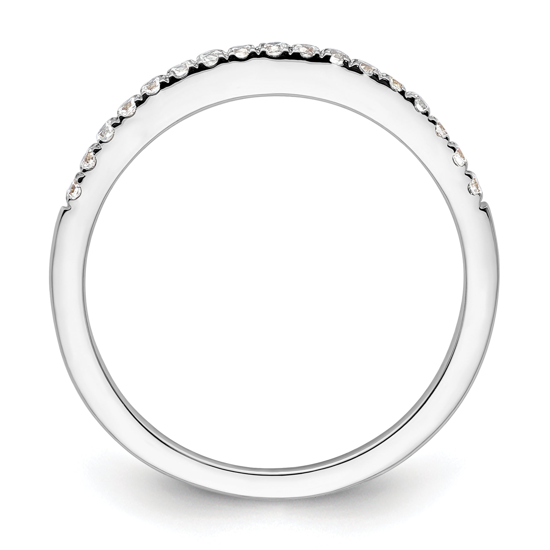 14k White Gold 1/6 carat Lab Grown Diamond VS/SI+ G+ Complete Size 4.5 Wedding Band Secondary image