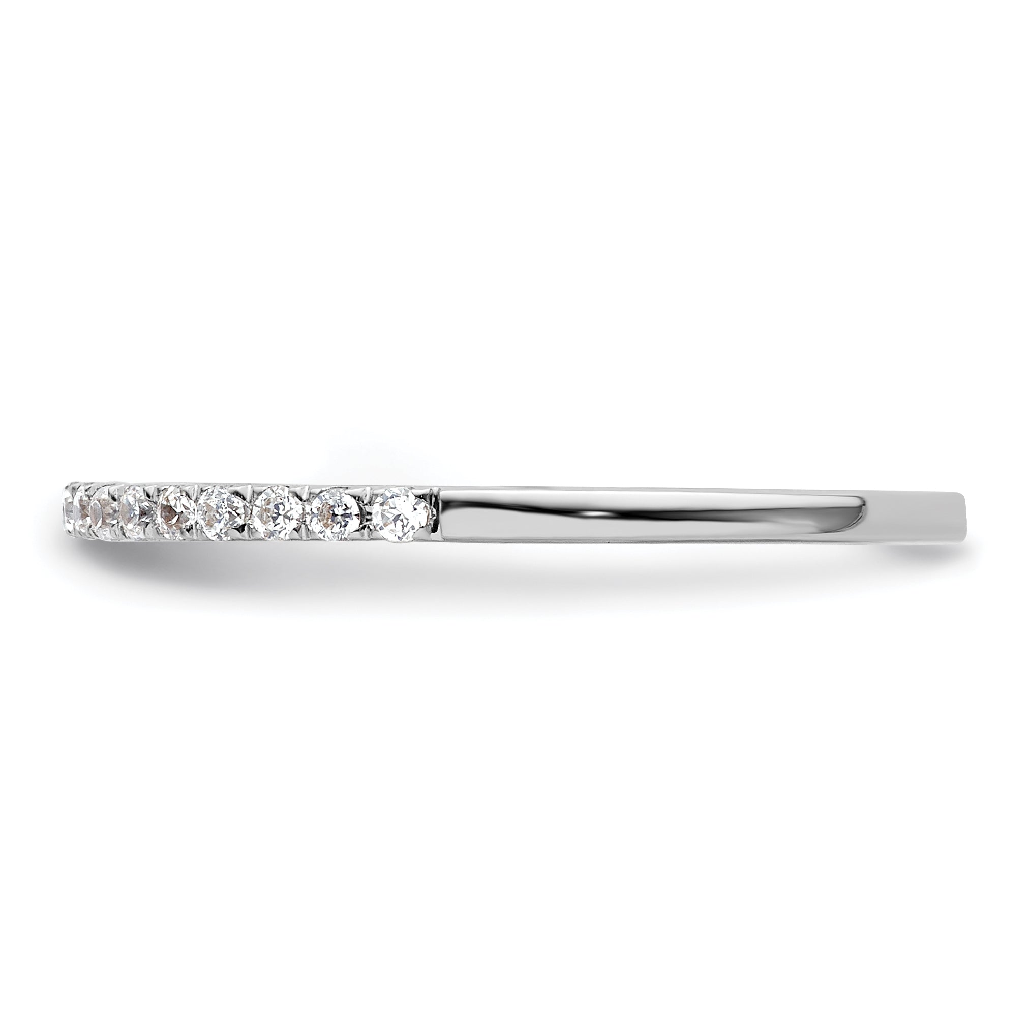 14k White Gold 1/6 carat Lab Grown Diamond VS/SI+ G+ Complete Size 9 Wedding Band
