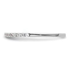 14k White Gold 1/6 carat Lab Grown Diamond VS/SI+ G+ Complete Size 9 Wedding Band