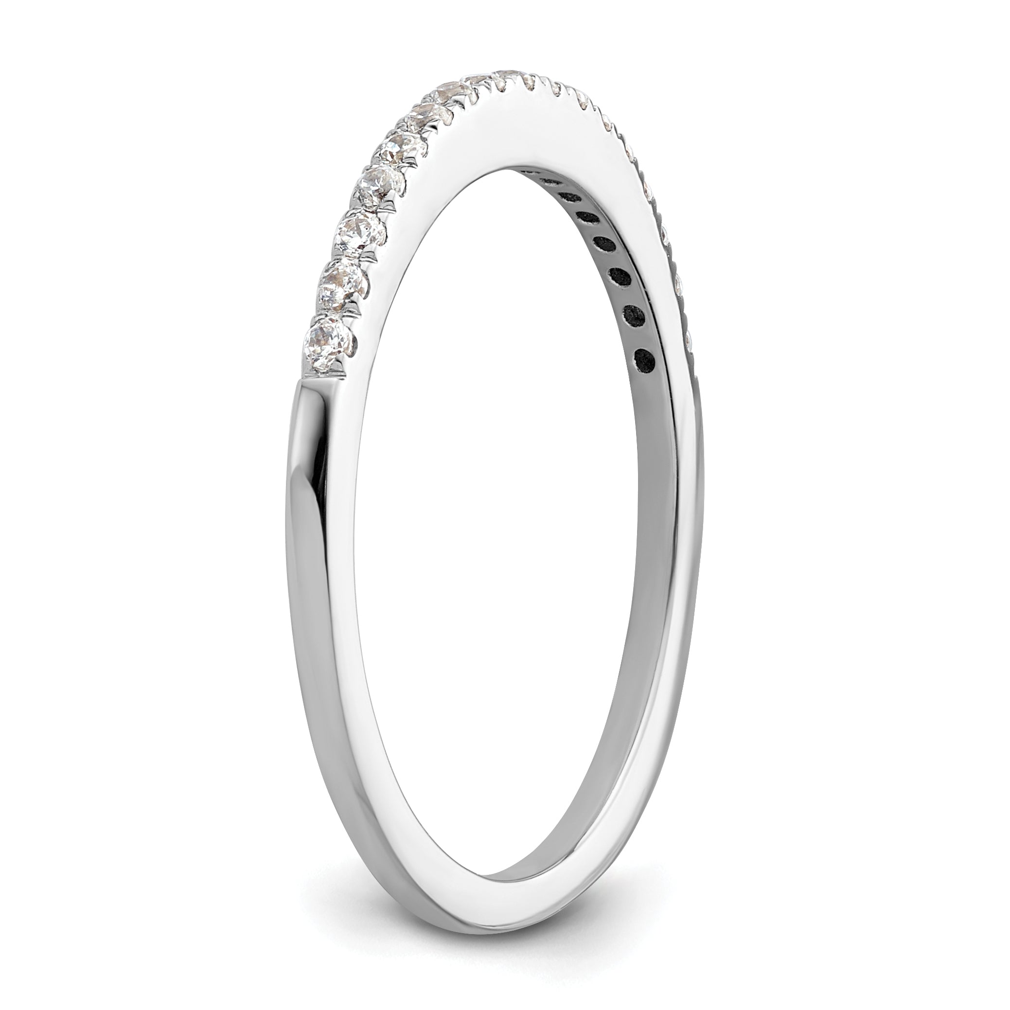 14k White Gold 1/6 carat Lab Grown Diamond VS/SI+ G+ Complete Size 9 Wedding Band
