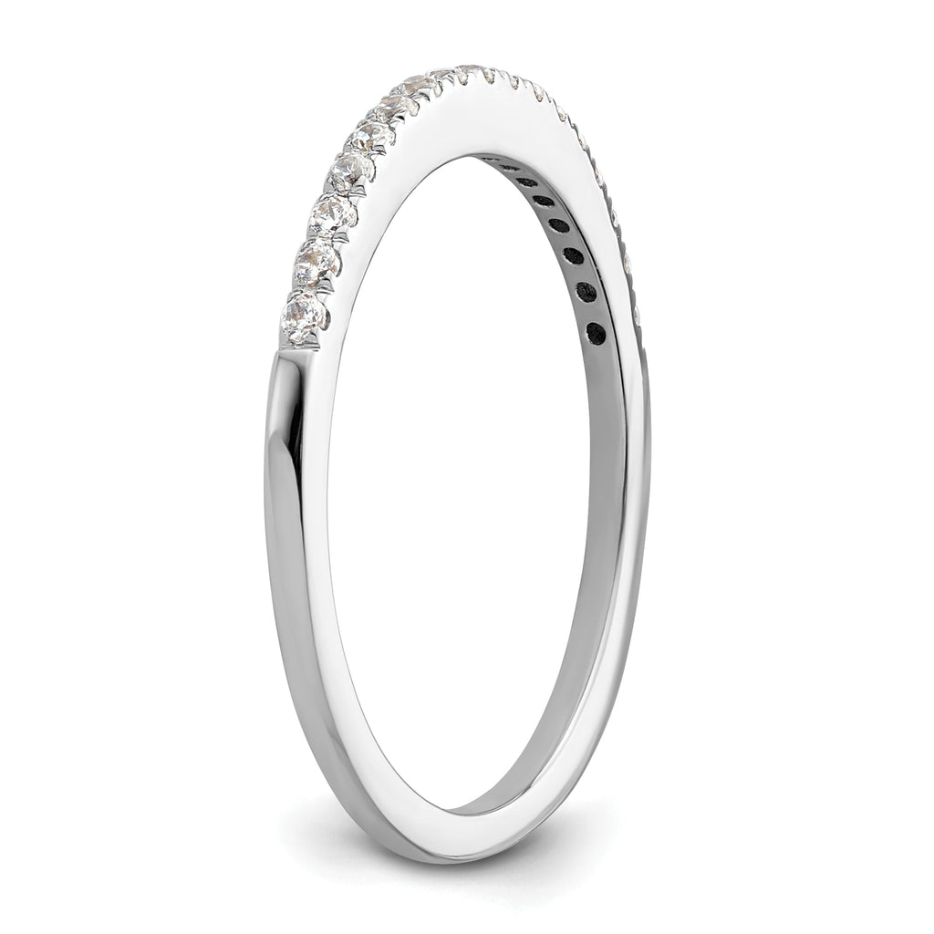 14k White Gold 1/6 carat Lab Grown Diamond VS/SI+ G+ Complete Size 9 Wedding Band