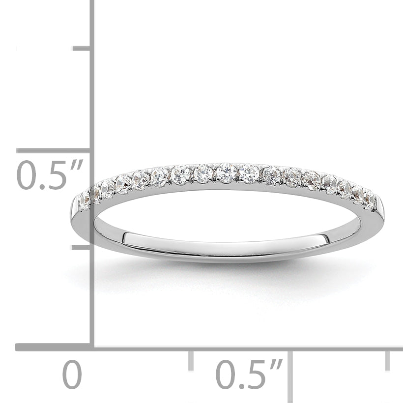 14k White Gold 1/6 carat Lab Grown Diamond VS/SI+ G+ Complete Size 9 Wedding Band