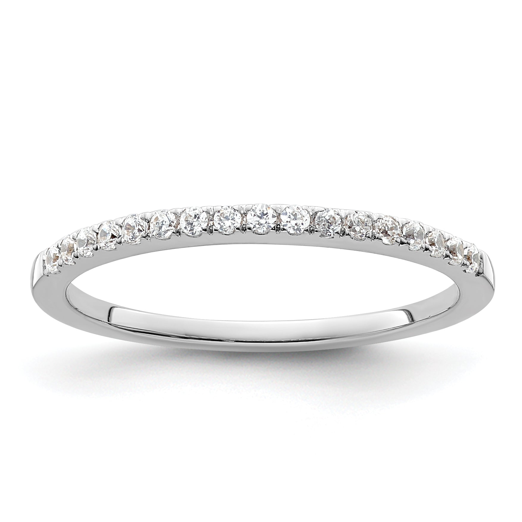 14k White Gold 1/6 carat Lab Grown Diamond VS/SI+ G+ Complete Size 9 Wedding Band